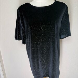 J. Crew Black Tee with Gold Speckles